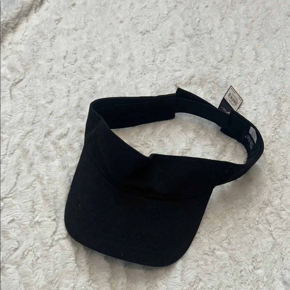 Tennis sun visor Classic Black Women's Visor Hat o/s new w tag